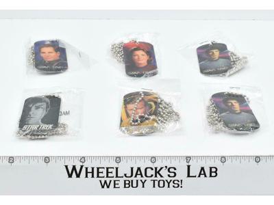 Lot of 6 Star Trek Character Dog Tags Captain Kirk Spock