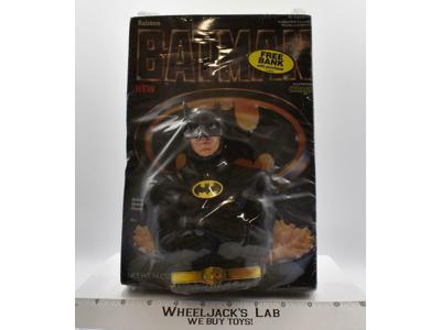 Batman Coin Bank &amp; Cereal DC Comics 1989 MISB Vintage NEW Ralston