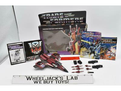 Thrust NEAR MINT FIGURE MIB 100% Complete 1985 Vintage G1 Transformers Hasbro