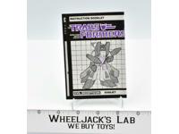 Ramjet Action Figure Robot Instruction Manual 1985 Hasbro G1 Transformers