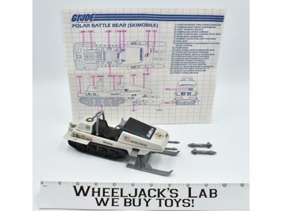 Polar Battle Bear Skimobile 100% Complete 1983 GI Joe ARAH Hasbro Action Figure