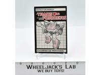 Smokescreen Action Figure Instruction Manual 1985 Vintage Hasbro G1 Transformers