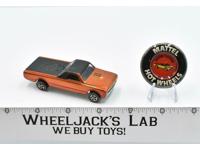 Custom Fleetside Orange With Button Hot Wheels Mattel 1967 Redline Vintage RL
