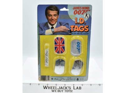 James Bond 007 I.D. Tags Imperial Toy Corporation 1984 MOSC Vintage