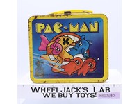Pac-Man Metal Lunch Box ONLY 1980 Aladdin Vintage Bally Midway YELLOW