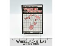 Double Spy Punch Vintage Instruction Manual Booklet 1986 G1 Transformers