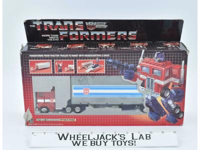 Optimus Prime NEAR MINT FIGURE MIB 100% Complete 1985 Vintage G1 Transformers