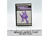 Squeezeplay Action Figure Instruction Manual 1988 Hasbro G1 Transformers