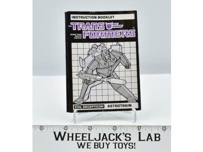 Astrotrain Instructions Manual Booklet 1985 Hasbro G1 Transformers Vintage