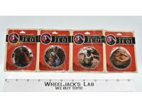 Lot of 4 Star Wars 1983 Photo Pin-Back Buttons ROTJ NEW SEALED Yoda Jabba C-3PO
