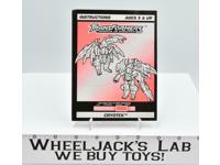 Cryotek RID Instruction Sheet 2001 Hasbro Transformers Action Figures