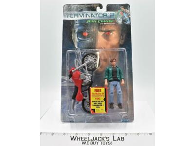 John Connor &amp; Motorcycle Terminator 2 1991 Kenner Vintage Action Figure MOSC