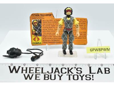 PYTHON Tele-Vipers 100% Complete GI Joe ARAH Vintage Hasbro 1989 Action Figure