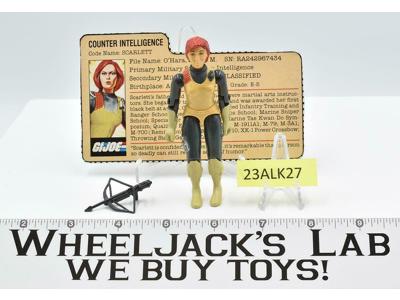 Scarlett V1 STRAIGHT ARM 100% Complete 1982 GI Joe ARAH Hasbro Action Figure