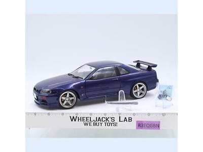 1:18 Solido NIssan Skyline GT-R R34 Blue Diecast 1999 NM