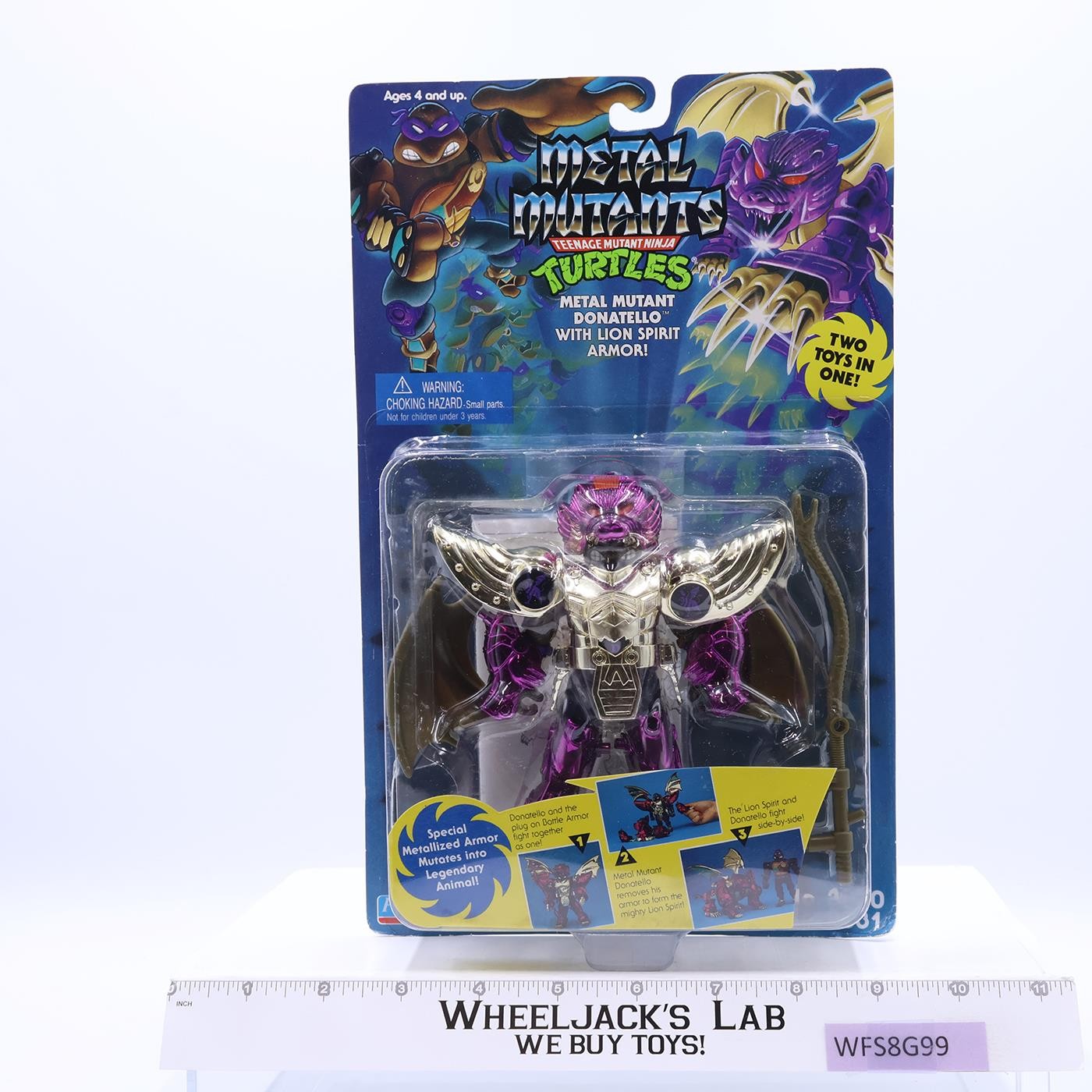 Metal Mutant Donatello Lion Spirit Armor Turtles TMNT 1995 Playmates NEW MOSC