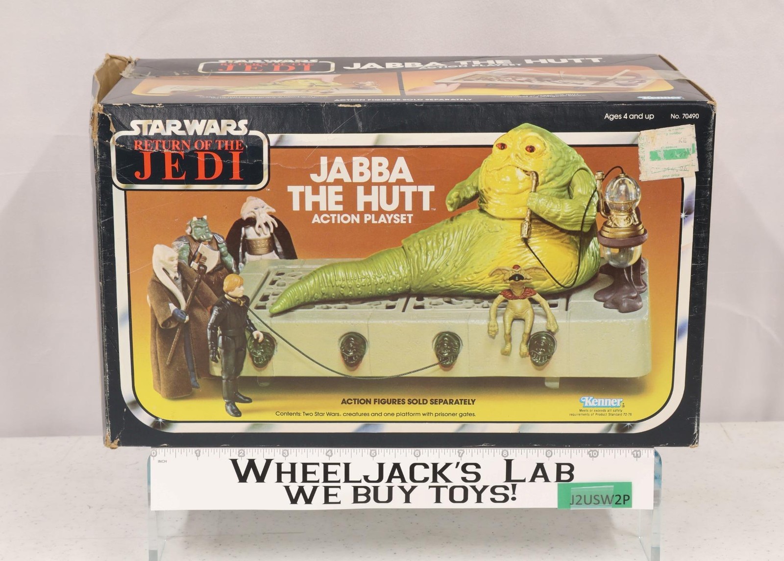 Jabba the Hutt Action Playset Complete W/ Box & Insert Star Wars 1983 Kenner