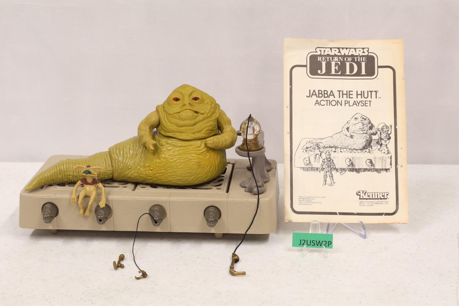 Jabba the Hutt Action Playset Complete W/ Box & Insert Star Wars 1983 Kenner