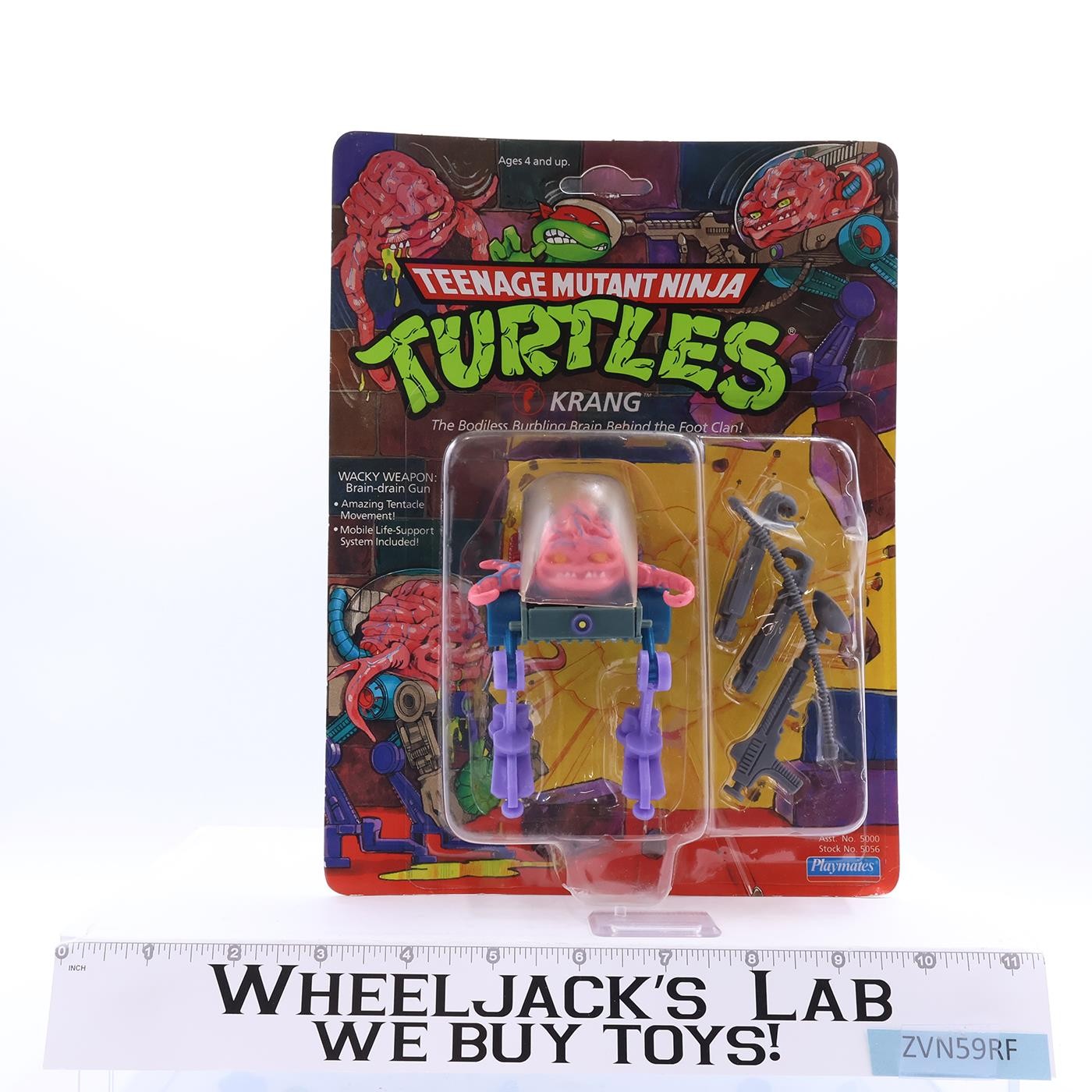 Krang Teenage Mutant Ninja Turtles TMNT 1989 Playmates Figure NEW MOSC UNPUNCHED