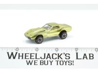 Custom Corvette Lime 1968 Redline Hot Wheels Mattel Vintage RL