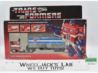 Optimus Prime GRAY METAL W/Box 100% Complete 1985 Vintage Hasbro G1 Transformers