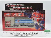 Optimus Prime GRAY METAL W/Box 100% Complete 1985 Vintage Hasbro G1 Transformers