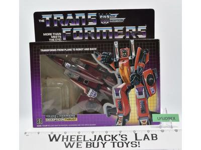 Thrust 100% Complete W/Box 1985 Vintage G1 Transformers Hasbro Action Figure