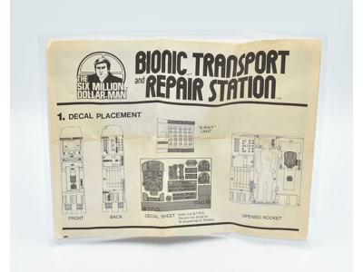 Bionic Transport and Repair Station Instructions 1975 Six Million Dollar Kenner