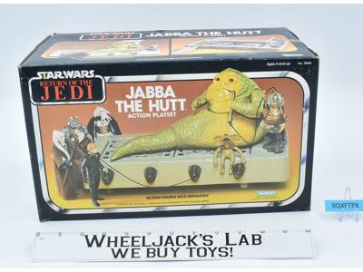 Jabba The Hutt Action Playset Complete W/Box Star Wars ROTJ 1983 Kenner Vintage