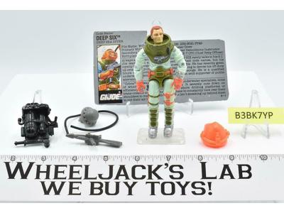 Deep Six V2 100% Complete 1989 GI Joe ARAH Vintage Hasbro Action Figure