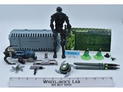 Snake Eyes 8" 100% Complete G.I. Joe Sigma 6 2005 Hasbro Action Figure