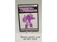 Triggerhappy Action Figure Instruction Manual Booklet Hasbro G1 Transformers