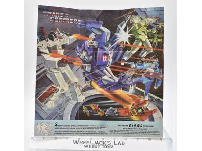 Trypticon Insert Poster Glow In The Dark 1986 G1 Transformers Vintage