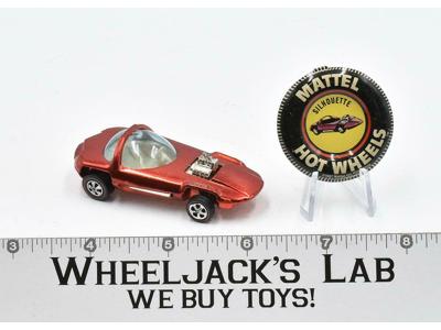 Silhouette Red With Button 1968 Redline Hot Wheels Mattel Vintage RL