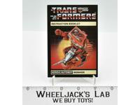 Ironhide Action Figure Instruction Manual Booklet 1984 G1 Transformers