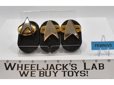 Lot of 3 Star Trek Insignia Logo Talking Sound Badge/Button