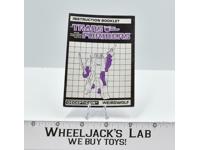 Weirdwolf Action Figure Instruction Manual Booklet 1987 Hasbro G1 Transformers