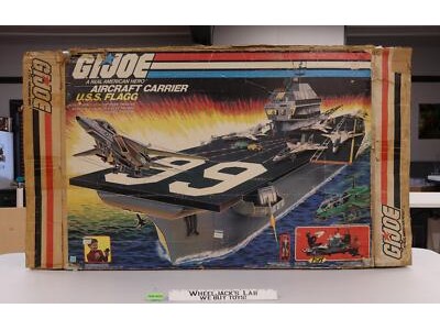 USS Flagg Aircraft Carrier W/ Keel-Haul WORKING MIC UNBROKEN GI Joe Hasbro