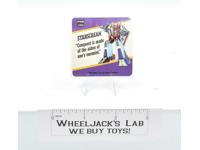 Starscream Transformers Action Trading Card Motto Sticker Insert 1985 G1 Hasbro
