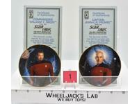 Capt. Picard &amp; Comm. William T. Riker #1 Mini Plates Star Trek 1997 Hamilton