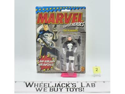 The Punisher Cap Firing Weapons #2 Marvel Super Heroes MOSC 1990 Toybiz Vintage