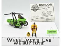 Condor W/Brad Turner #1 100% Complete M.A.S.K.1986 Kenner Action Figure Vehicle
