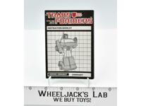 Camshaft Instruction Manual Booklet 1984 Hasbro G1 Transformers Action Figure