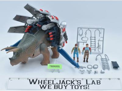 Torosaurus W/Gunnur &amp; Magnus Dino Riders 1989 Tyco Toys Vintage Action Figure
