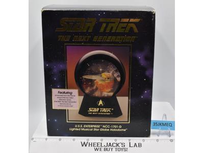 U.S.S. Enterprise Lighted Snow Globe Works Star Trek 1992 Paramount Pictures MIB