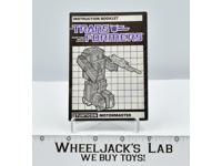 Motormaster Action Figure Instruction Manual Booklet 1986 Hasbro G1 Transformers