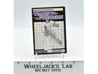 Onslaught Action Figure Vintage Instruction Manual Booklet 1986 G1 Transformers