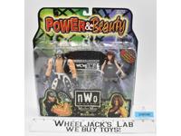 Power &amp; Beauty Macho Man &amp; Elizabeth NWO WCW 1999 Toybiz Wrestling Figures MOSC