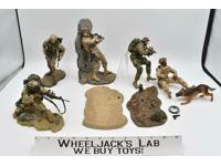 Lot of 5 Army Men + K-9 Macfarlane Toys 2005 7" Action Figures W/ Stands