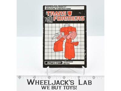 Hosehead Instruction Manual Booklet CANADIAN 1988 Hasbro G1 Transformers Vintage